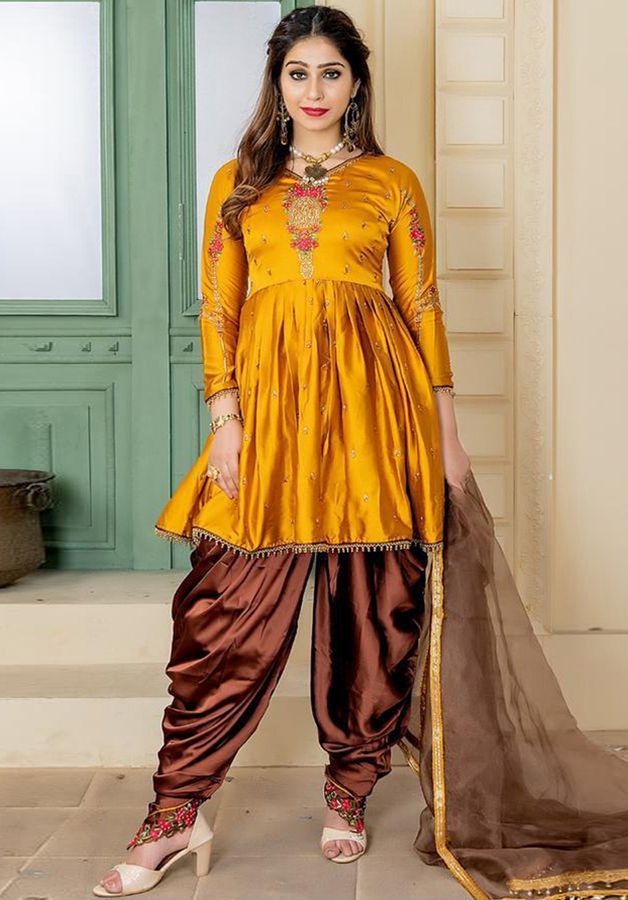 Punjabi Suit Design With Dhoti Style