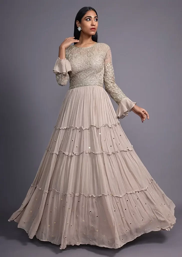 A- line or the Anarkali silhouette