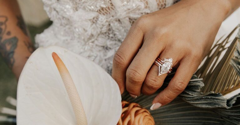 Pear-Shaped Engagement Rings Are Having a Moment. Here’s How to Style One Beautifully