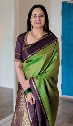 Contrast Border Blouse Design
