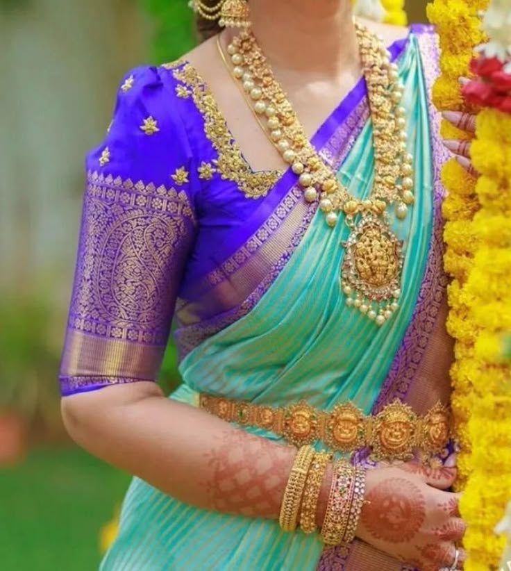 Designer Blouse with Heavy Border