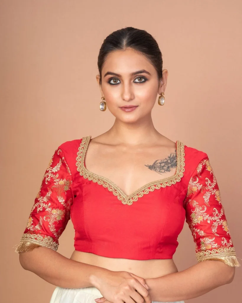 Embroidered Border Blouse