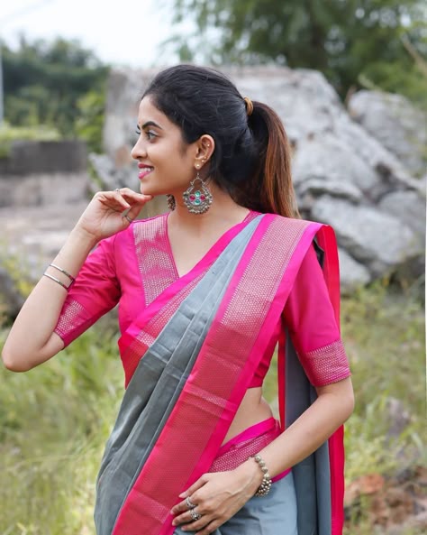 Saree Matching Border Blouse