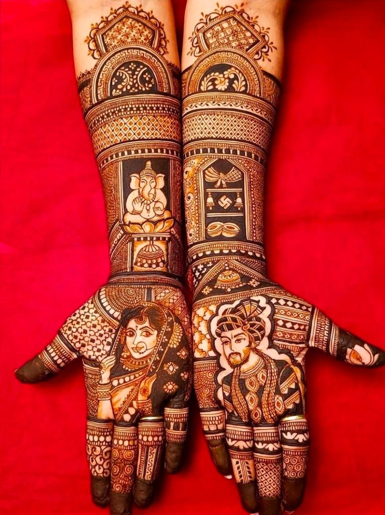 Floral Cascadem Arabic Mehndi designs