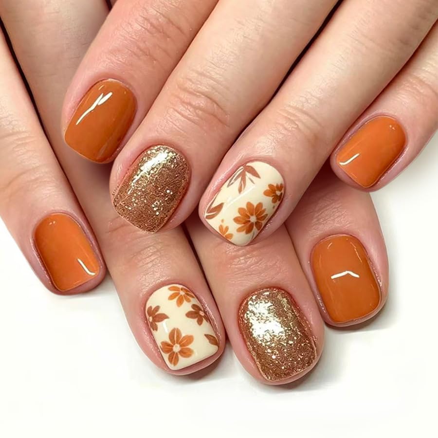 Autumn Maple-Leaf Press-On Nails